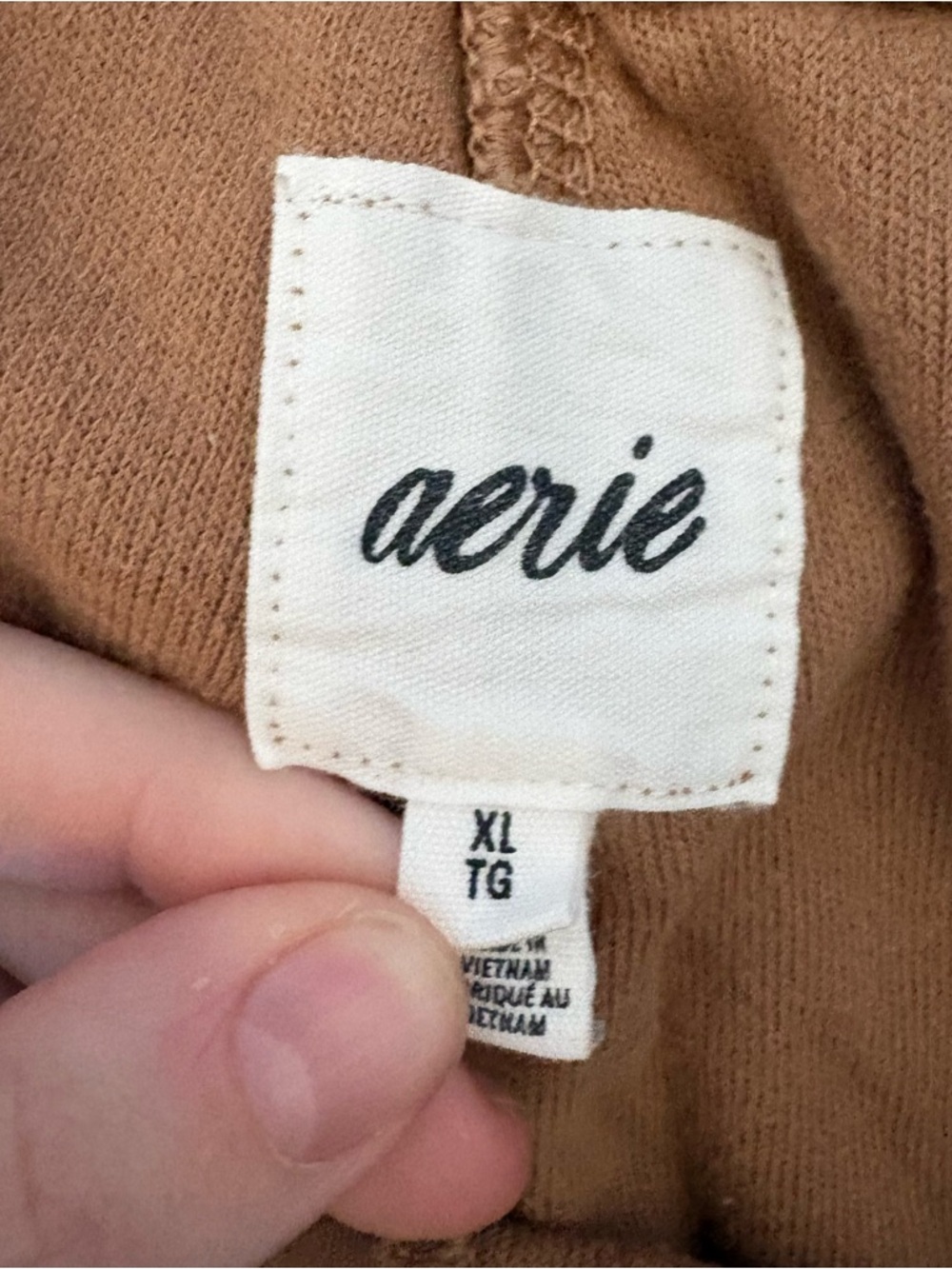 aerie Tan Corset Jogger with High Zip Waist - Picture 3 of 4